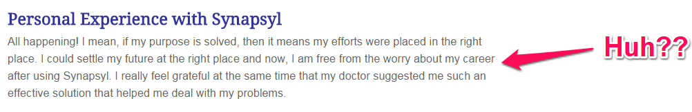 synapsyl testimonial