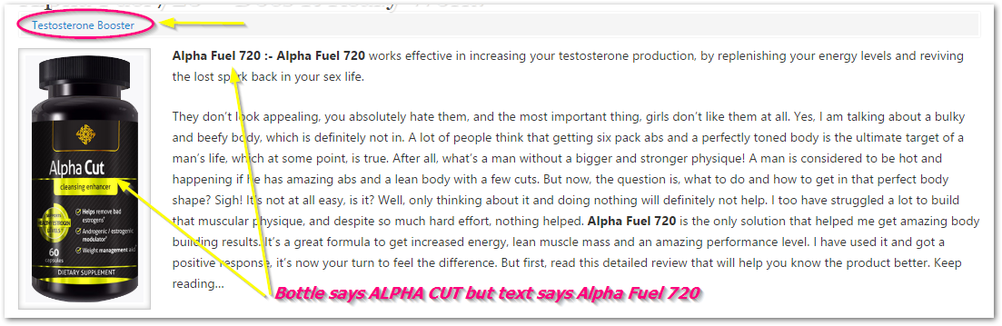 Alpha Fuel 720 alphacut