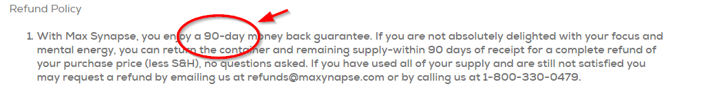 Max Synapse 90 day guarantee image