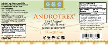 Super Male Vitality Androtrex label