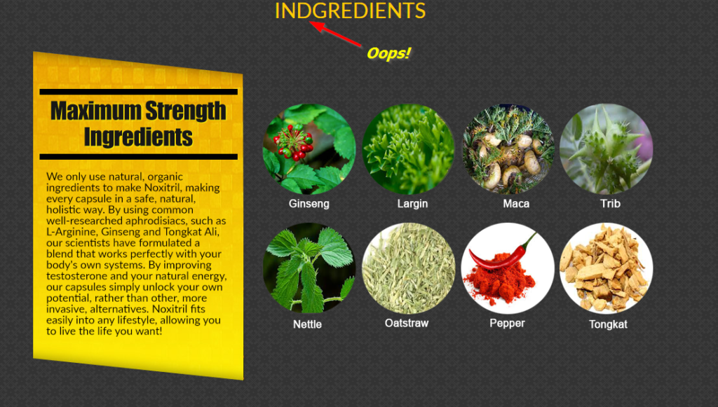 Noxitril Ingredients Image