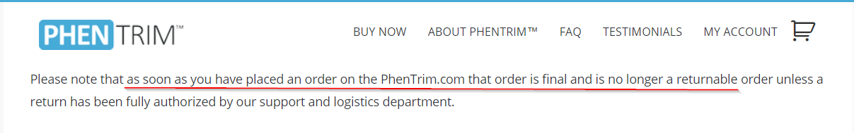 PhenTrim Return Policy