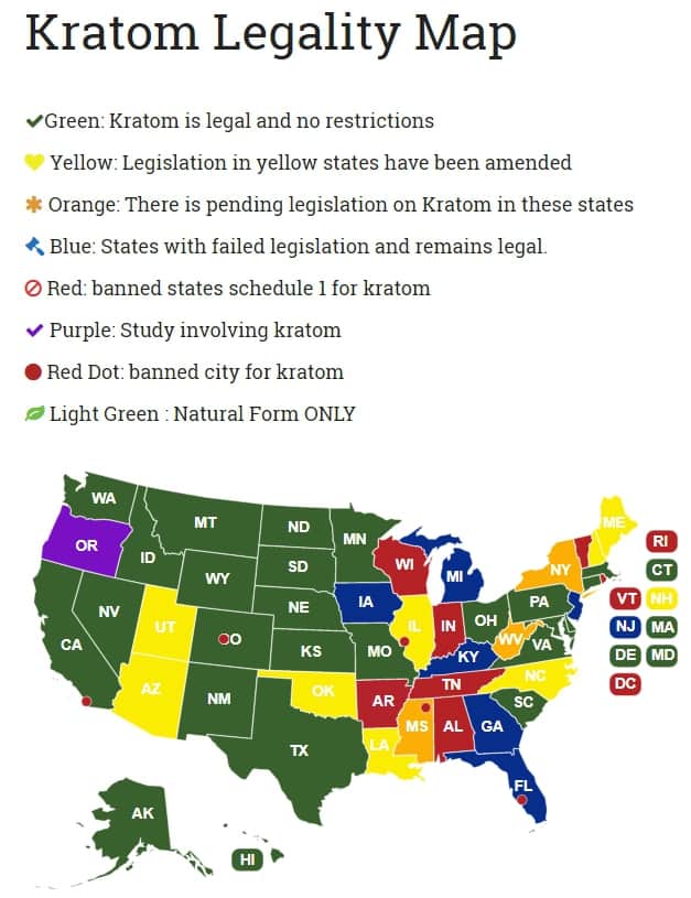 where is kratom legal