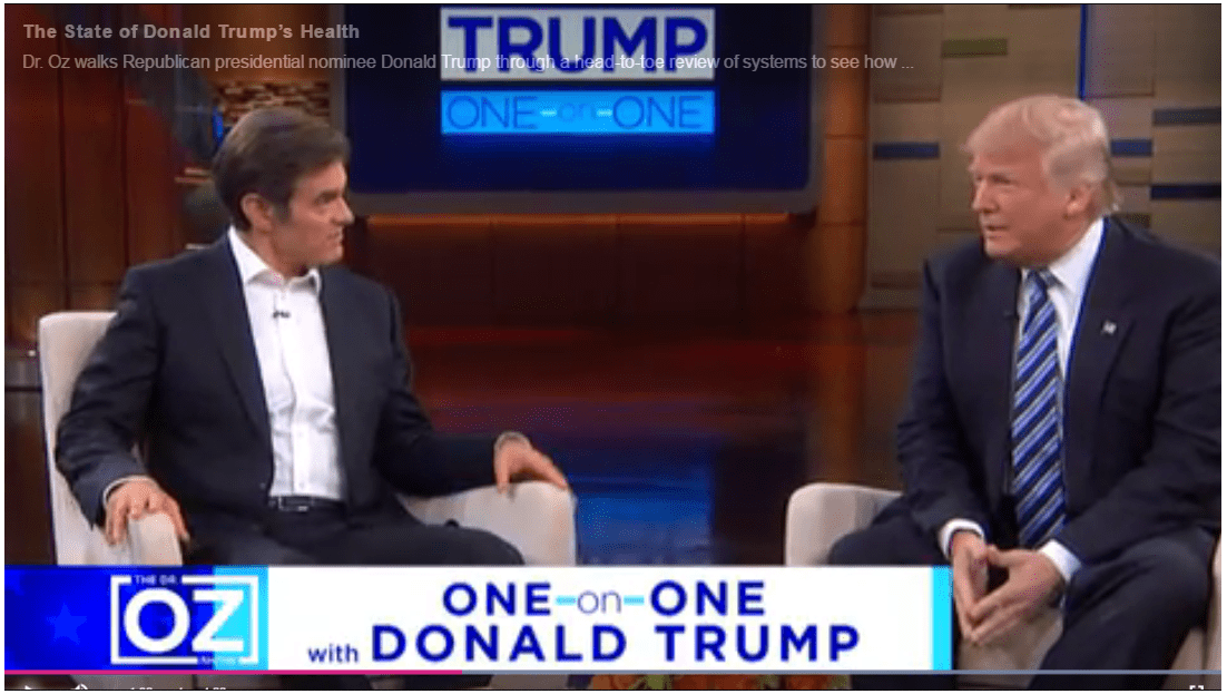 donald trump dr oz interview | Supplement Critique