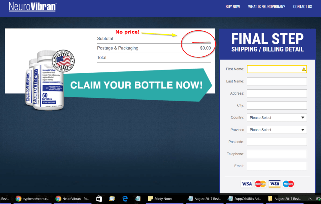 NeuroVibran Order Page